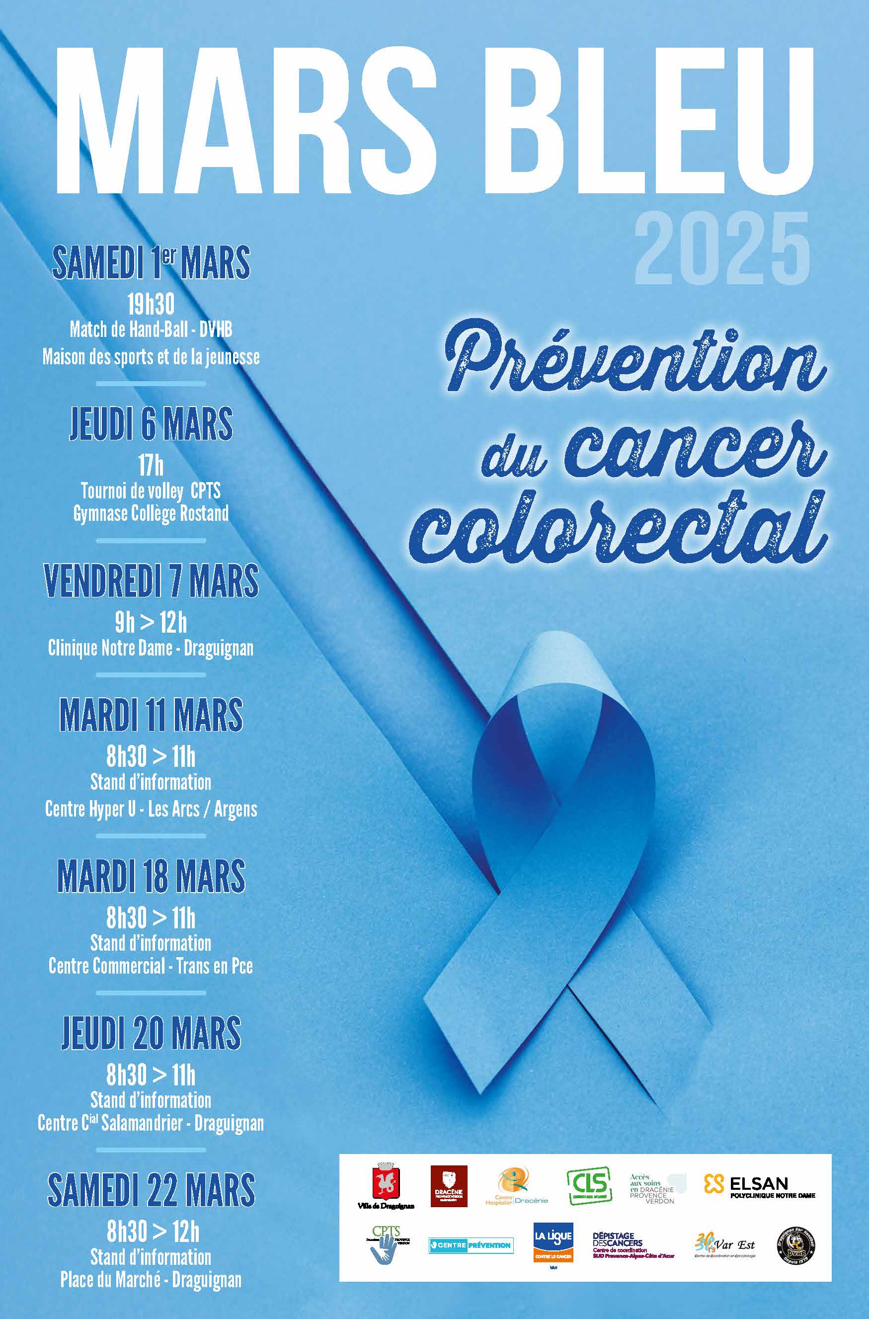 Affiche Mars Bleu 2024 Draguignan