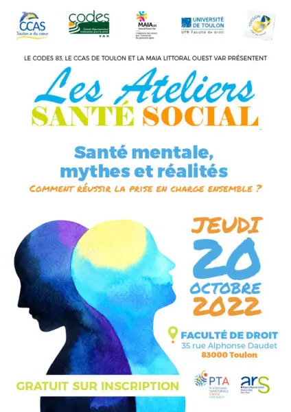 Affiche ateliers santé social du 20 octobre