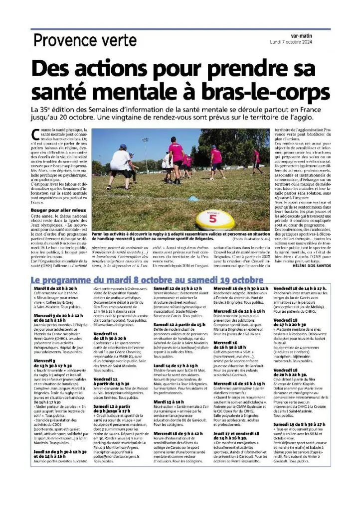 Article promo SISM CAPV - Var Matin du 07.10.24