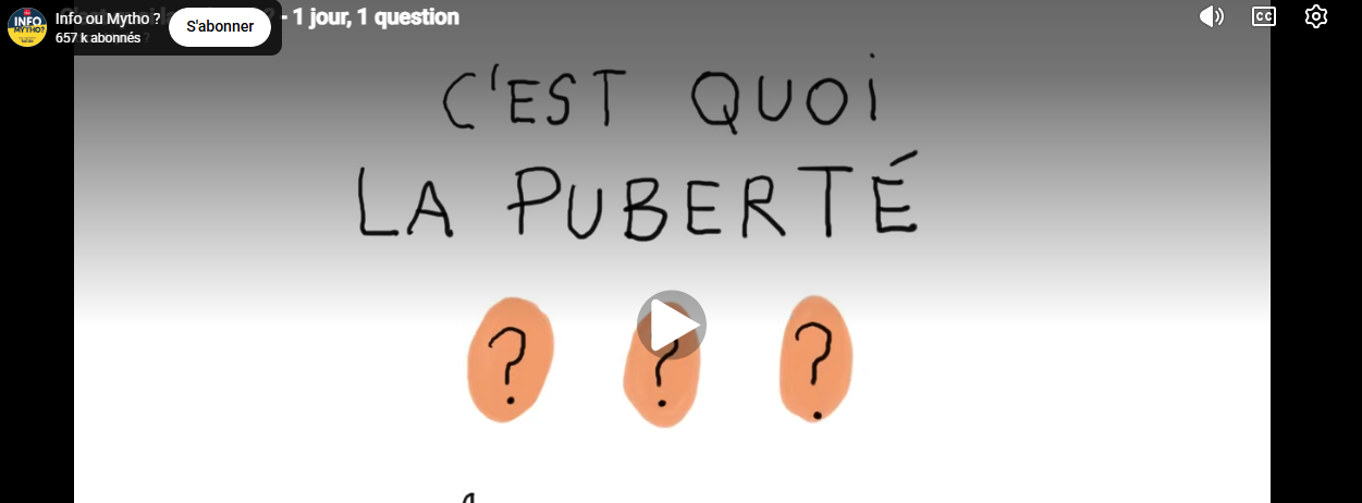 C'est quoi la puberté ? 1 jour 1 question
